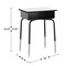 Emma and Oliver Jacobs Desk/Chair Set with Metal Open Front Storage Box, Desktop, Metal Frame and Stackable Flex Comfort Classroom Chair